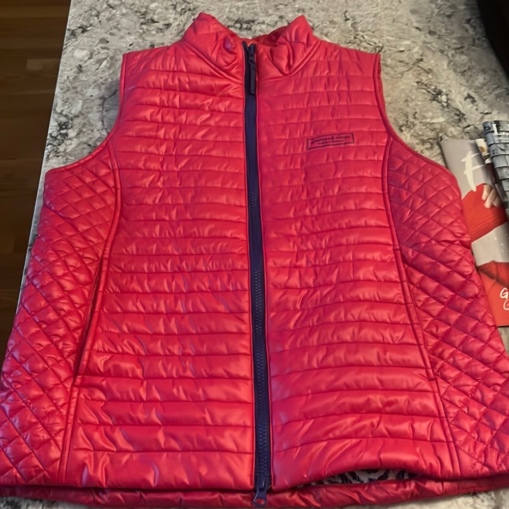 Hot pink Vineyard Vines vest